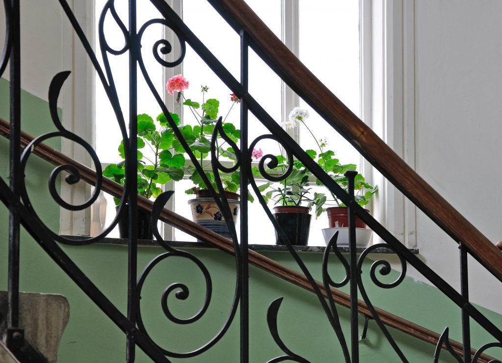 Wrought iron staircase railings