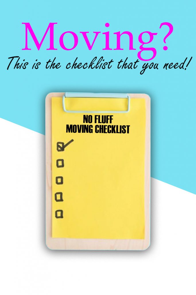 No Fluff Moving Checklist